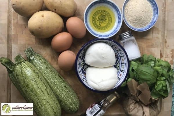 ingredienti parmigiana zucchine patate
