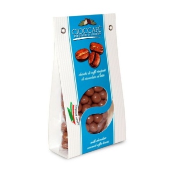 CAPPUCCINO - Coffee bean in milk chocolate. Bag of 125 g