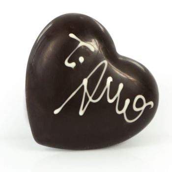 3D dark chocolate heart 24pcs