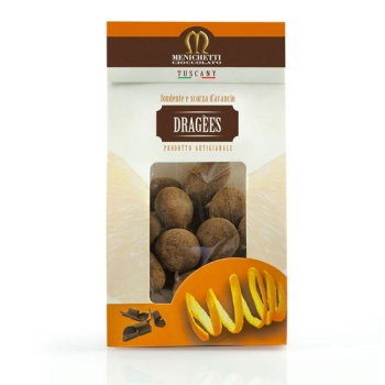 Dragèes orange peel and dark chocolate