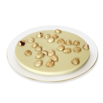 White cake and hazelnuts