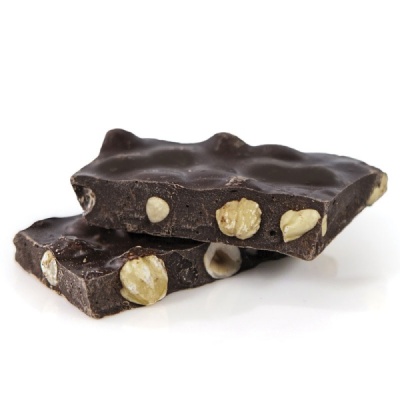 Rustic hazelnut and dark chocolate bag